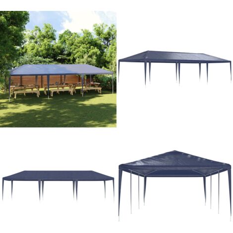 Tenda per Feste 4x9 m Blu - Gazebo da giardino - Tenda da giardino