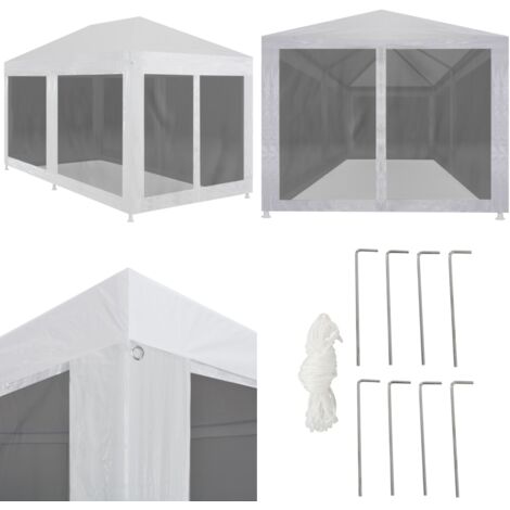 Tenda per Feste con 6 Pareti in Rete 6x3 m - Tenda con pareti in rete - Tenda all'aperto