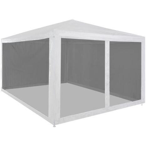 Tenda per Feste con Pareti in Rete Bianco e Nero varie dimensioni dimensioni : 4x3 m