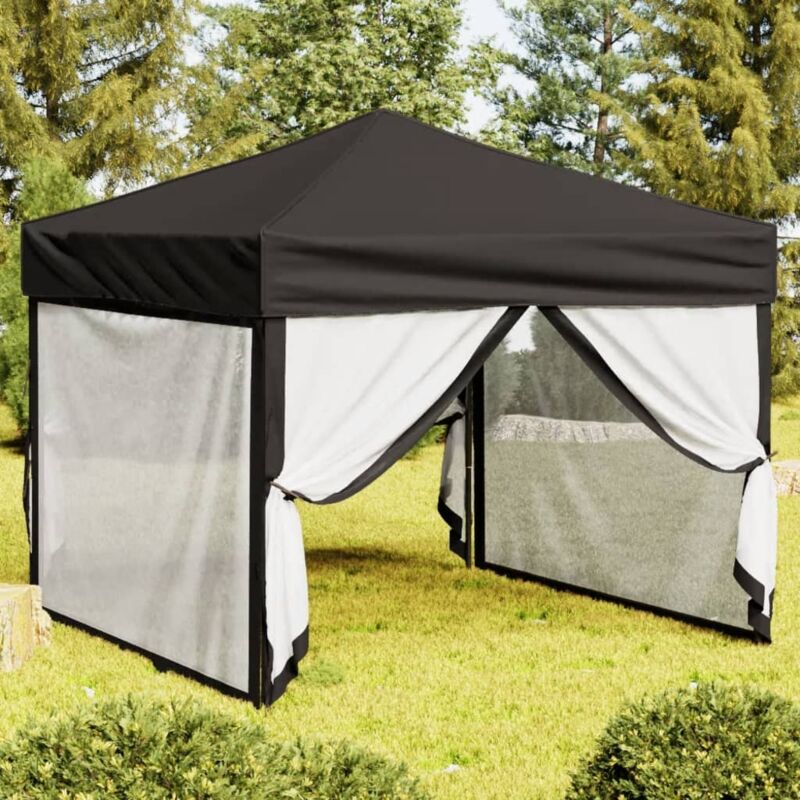 Furniture Limited - Tenda per Feste Pieghevole con Pareti - Zwart