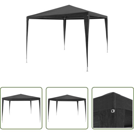 Tenda per feste -  Tendone per Feste 3x3 m in PE Antracite