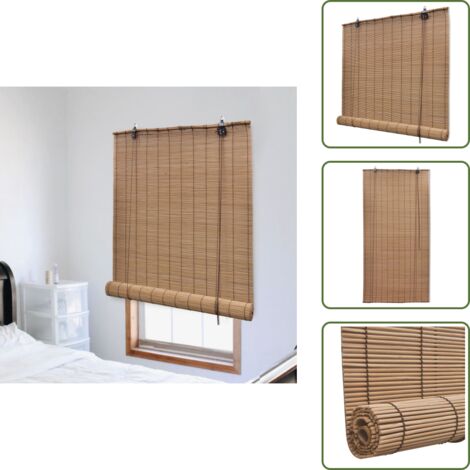Tenda per finestra bambù - vidaXL Tenda Avvolgibile in Bambù 80x220 cm Marrone - Tenda per finestra marrone