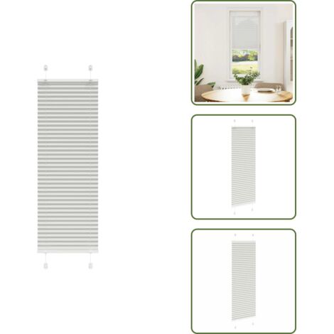 Tenda per finestra - vidaXL Tenda Plissettata Grigio Chiaro 50x150 cm Larghezza Tessuto - Tenda per camera da letto