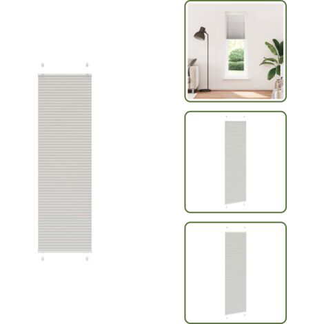 Tenda per finestra - vidaXL Tenda Plissettata Grigio Chiaro 60x200 cm Larghezza Tessuto - Tenda per camera da letto