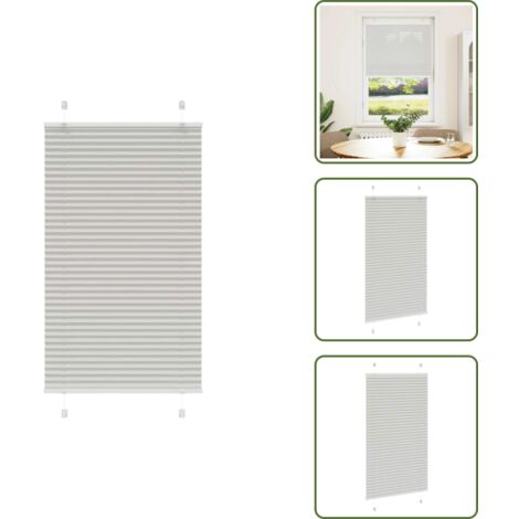 Tenda per finestra - vidaXL Tenda Plissettata Grigio Chiaro 80x150 cm Larghezza Tessuto - Tenda per camera da letto