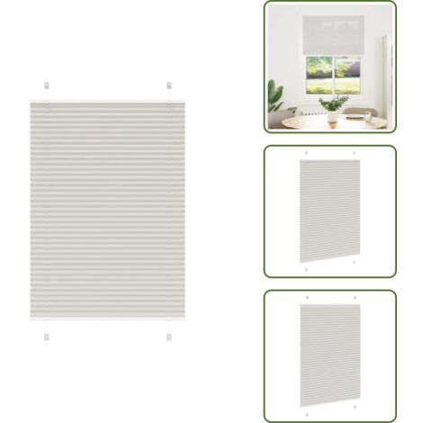 Tenda per finestra - vidaXL Tenda Plissettata Grigio Chiaro 95x100 cm Larghezza Tessuto - Tenda per camera da letto