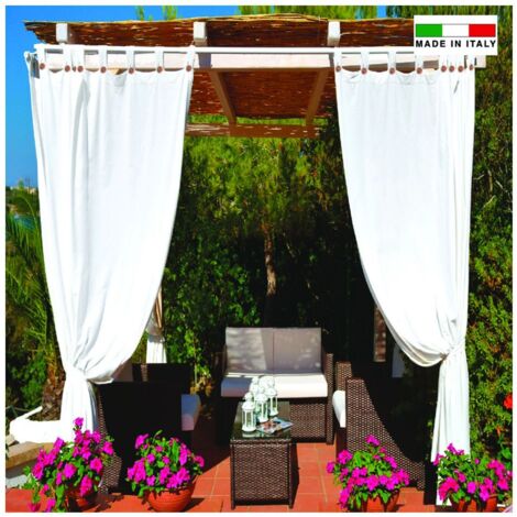 Tenda Per Gazebo Idrorepellente Con Bretelle Cm.140X270H. Bianca  - bianca