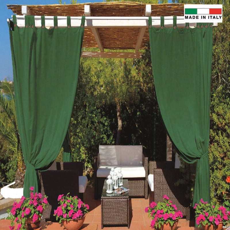 Tenda per gazebo idrorepellente con bretelle cm.140x270h. verde - verde