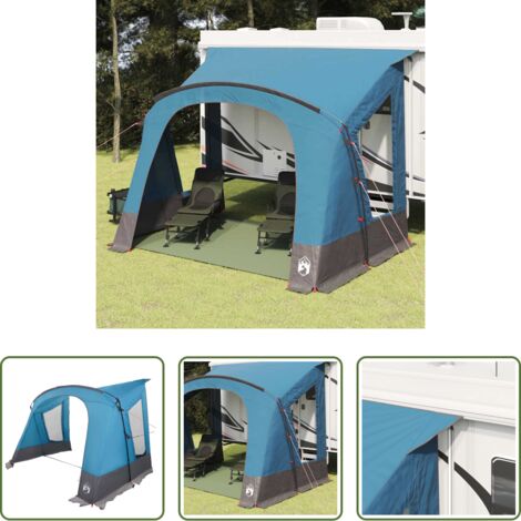 Tenda per giardino -  Tenda da Carovana per 3 Persone Blu 252 x 245 x 245 cm