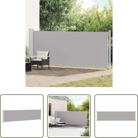 Tenda per patio -  Tenda Laterale Retrattile per Patio 600x160 cm Grigia