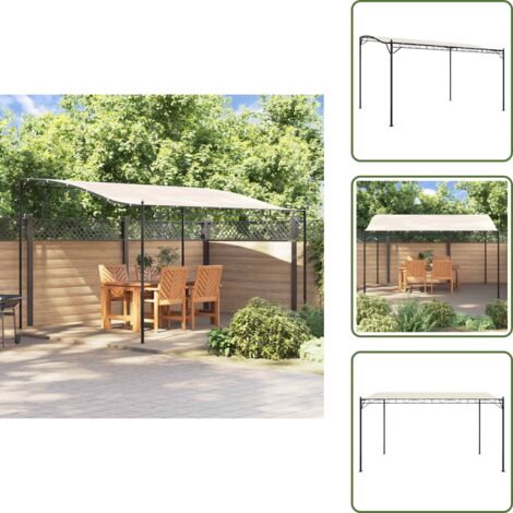 Tenda per picnic - vidaXL Tettoia Crema 4x3 m 180 g/m² Tessuto e Acciaio - Tenda per campeggio