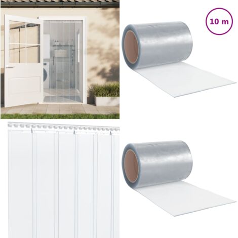 Tenda per Porte Trasparente 300 mm x 2,6 mm 10 m in PVC - Isolamento termico - Tenda in PVC