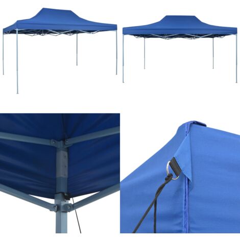 Tenda Pieghevole Pop-Up 3x4,5 m Blu - Tenda pieghevole - Tenda all'aperto