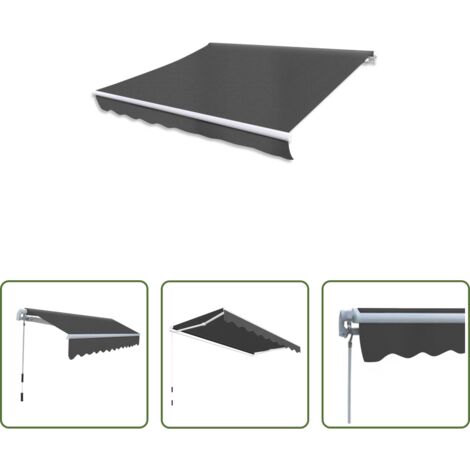 Tenda pieghevole -  Tenda da Sole Pieghevole Manuale 300 cm Antracite