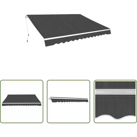 Tenda pieghevole -  Tenda da Sole Pieghevole Manuale 450 cm Antracite