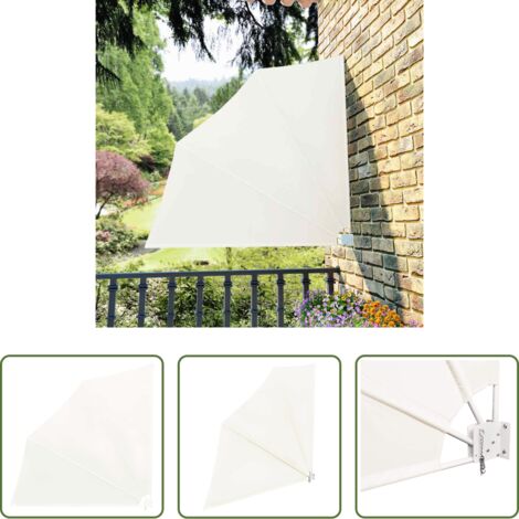 Tenda pieghevole -  Tenda Laterale per Balcone Pieghevole Crema 140x140 cm