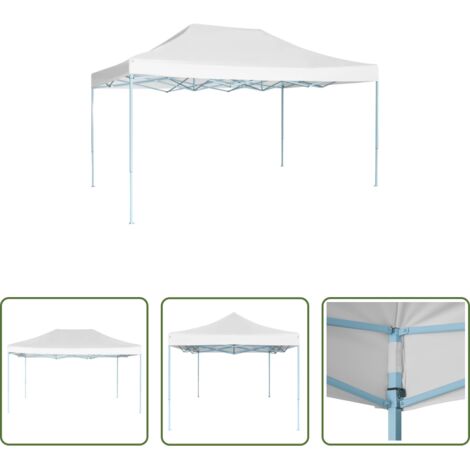 Tenda pieghevole -  Tenda per Feste Pieghevole 3x4,5 m Bianca