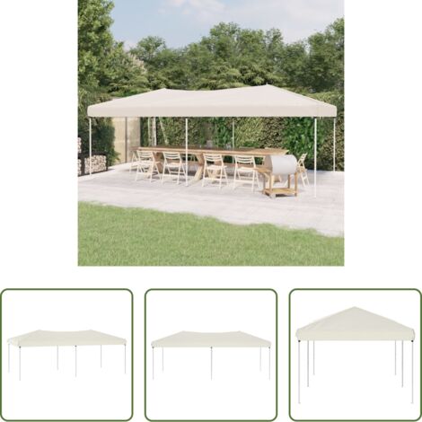 Tenda pieghevole -  Tenda per Feste Pieghevole Crema 3x6 m