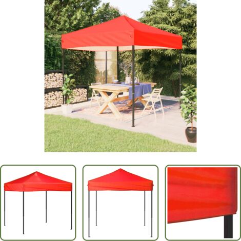 Tenda pieghevole -  Tenda per Feste Pieghevole Rossa 2x2 m