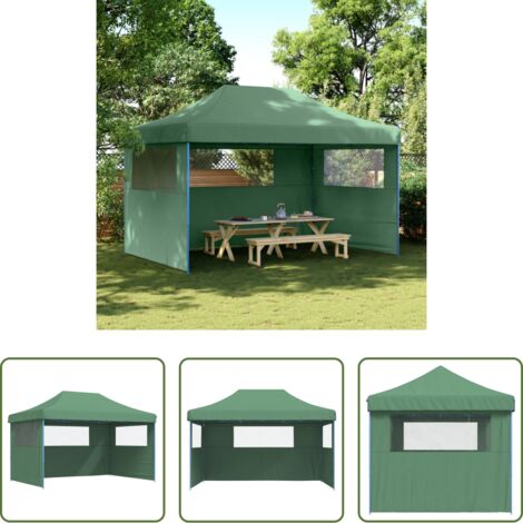 Tenda pieghevole -  Tendone per Feste Pieghevole Pop-Up con 3 Pareti Verde