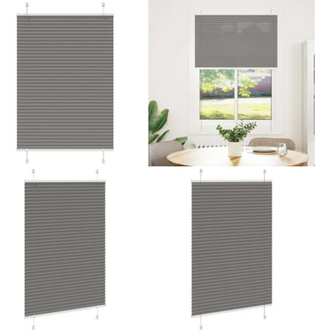 Tenda Plissettata Antracite 100x150cm Larghezza Tessuto 99,4 cm - Privacy - Protezione solare