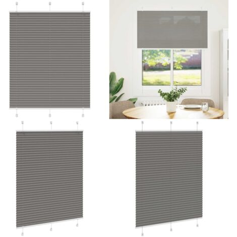 Tenda Plissettata Antracite 110x150cm Larghezza Tessuto 109,4cm - Privacy - Protezione solare