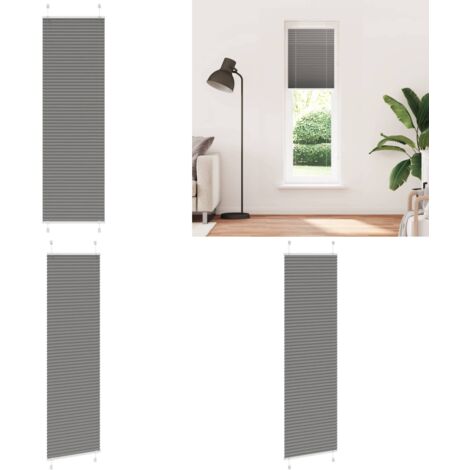 Tenda Plissettata Antracite 55x200 cm Larghezza Tessuto 54,4 cm - Privacy - Protezione solare