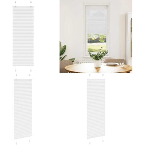 Tenda Plissettata Bianca 45x150 cm Larghezza Tessuto 44,4 cm - Privacy - Protezione solare