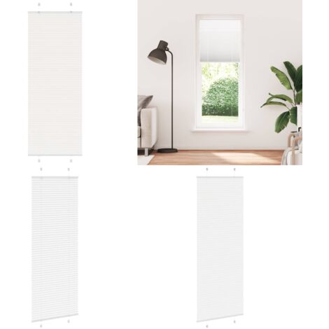Tenda Plissettata Bianca 70x200 cm Larghezza Tessuto 69,4 cm - Privacy - Protezione solare