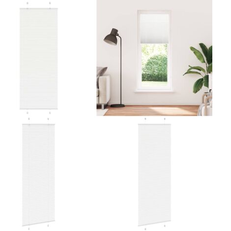 Tenda Plissettata Bianca 75x200 cm Larghezza Tessuto 74,4 cm - Privacy - Protezione solare