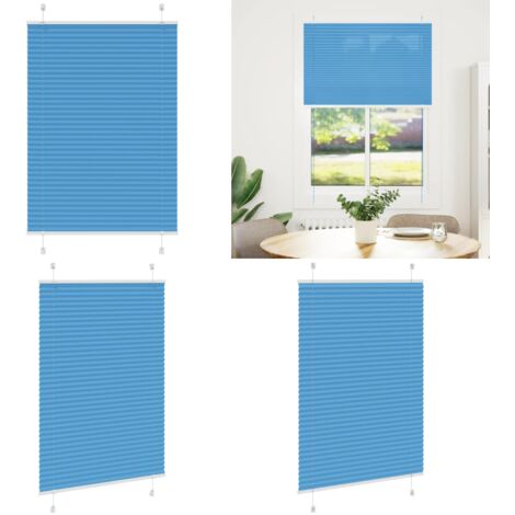 Tenda Plissettata Blu 100x100 cm Larghezza Tessuto 99,4 cm - Tenda per finestra - Privacy