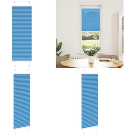 Tenda Plissettata Blu 40x150 cm Larghezza Tessuto 39,4 cm - Tenda per finestra - Privacy