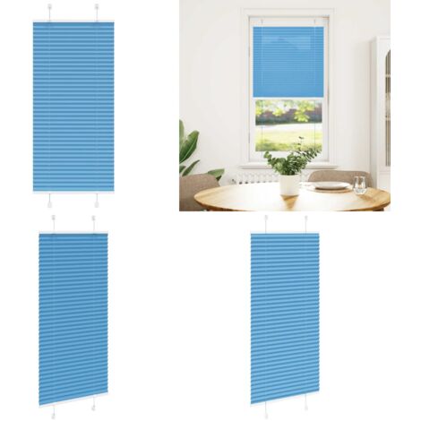 Tenda Plissettata Blu 55x150 cm Larghezza Tessuto 54,4 cm - Tenda per finestra - Protezione solare