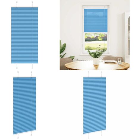 Tenda Plissettata Blu 65x150 cm Larghezza Tessuto 64,4 cm - Tenda per finestra - Privacy