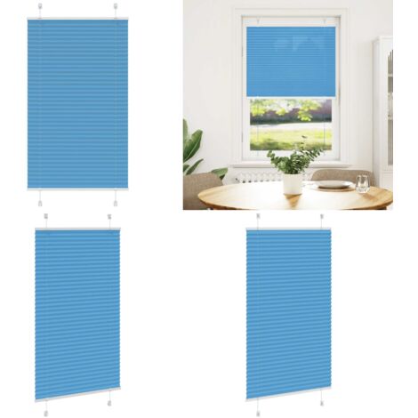 Tenda Plissettata Blu 75x100 cm Larghezza Tessuto 74,4 cm - Tenda per finestra - Privacy