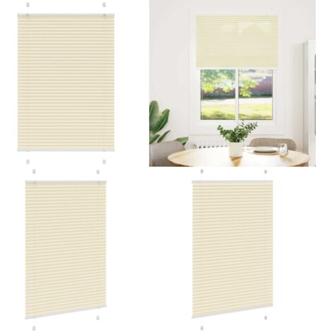 Tenda Plissettata Crema 100x150 cm Larghezza Tessuto 99,4 cm - Privacy - Protezione solare