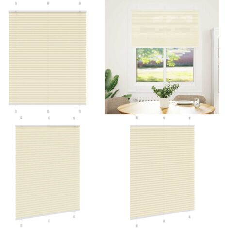 Tenda Plissettata Crema 110x100 cm Larghezza Tessuto 109,4 cm - Privacy - Protezione solare