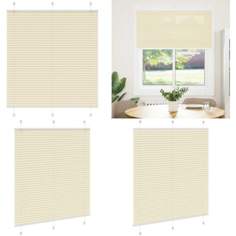 Tenda Plissettata Crema 115x100 cm Larghezza Tessuto 114,4 cm - Privacy - Protezione solare