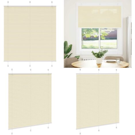 Tenda Plissettata Crema 115x150 cm Larghezza Tessuto 114,4 cm - Privacy - Protezione solare