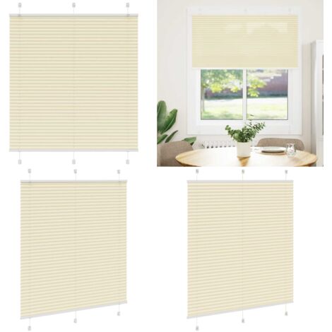 Tenda Plissettata Crema 120x100 cm Larghezza Tessuto 119,4 cm - Privacy - Protezione solare