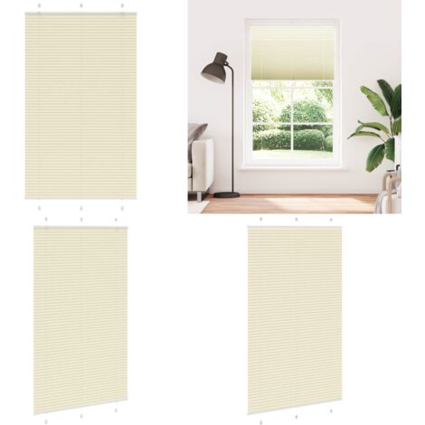 Tenda Plissettata Crema 120x200 cm Larghezza Tessuto 119,4 cm - Privacy - Protezione solare