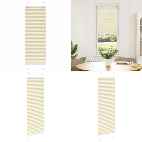 Tenda Plissettata Crema 40x100 cm Larghezza Tessuto 39,4 cm - Privacy - Protezione solare