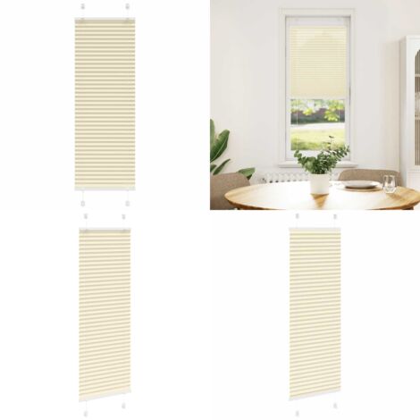 Tenda Plissettata Crema 45x150 cm Larghezza Tessuto 44,4 cm - Tenda privacy - Protezione solare