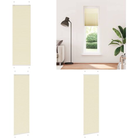 Tenda Plissettata Crema 65x200 cm Larghezza Tessuto 64,4 cm - Tenda privacy - Protezione solare