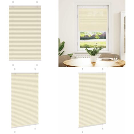 Tenda Plissettata Crema 75x100 cm Larghezza Tessuto 74,4 cm - Tenda privacy - Protezione solare