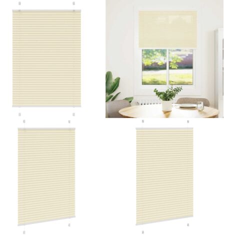 Tenda Plissettata Crema 85x100 cm Larghezza Tessuto 84,4 cm - Privacy - Protezione solare