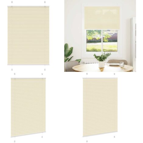 Tenda Plissettata Crema 90x100 cm Larghezza Tessuto 89,4 cm - Tenda privacy - Protezione solare