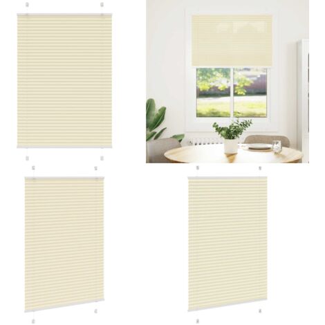 Tenda Plissettata Crema 90x150 cm Larghezza Tessuto 89,4 cm - Privacy - Protezione solare