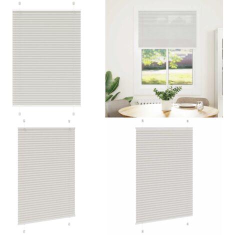 Tenda Plissettata Grigio Chiaro 100x100 cm Larghezza Tessuto - Privacy - Protezione solare