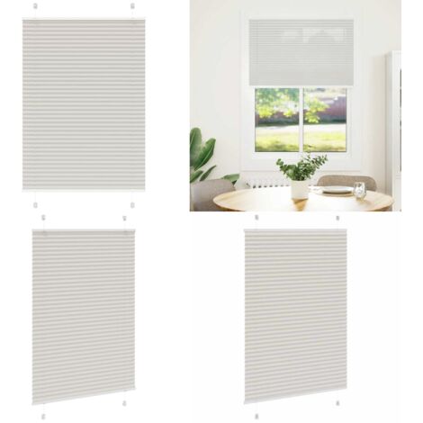 Tenda Plissettata Grigio Chiaro 100x150 cm Larghezza Tessuto - Tenda per finestra - Privacy